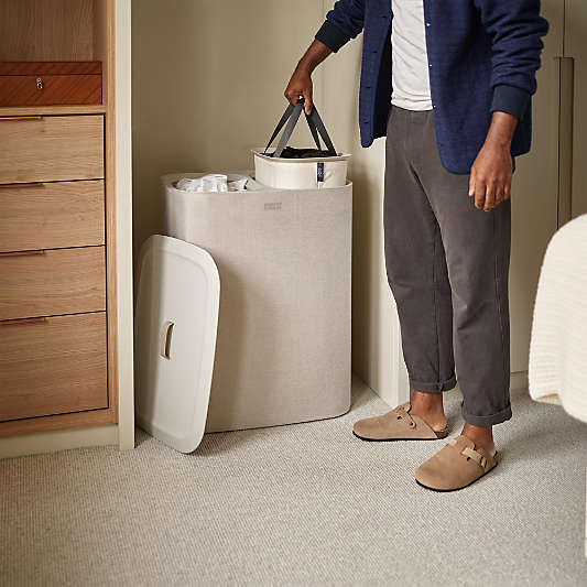 Joseph Joseph Tota 90L Dual Laundry Basket - Ecru