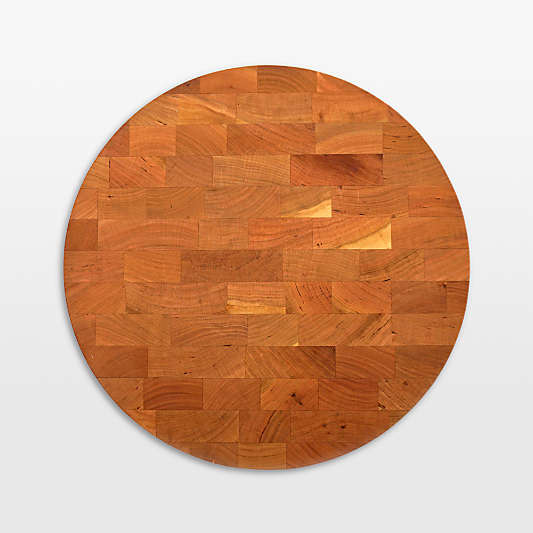 JK Adams Professional End Grain Cherry Round Cutting Board, 16"x2"