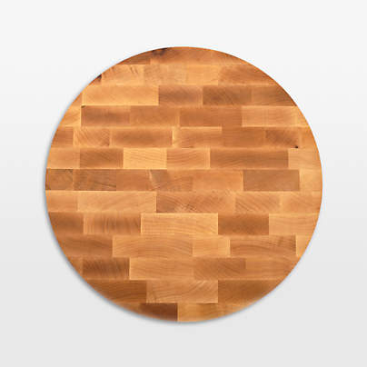 JK Adams Professional End Grain Maple Round Cutting Board, 16"x2"