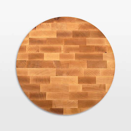 JK Adams Professional End Grain Maple Round Cutting Board, 16"x2"