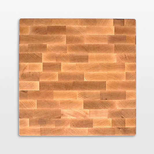 JK Adams Professional End Grain Maple Square Cutting Board, 16"x16"x 2"