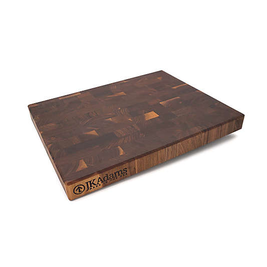 JK Adams Professional End Grain Walnut Cutting Board, 20"x16"x2"
