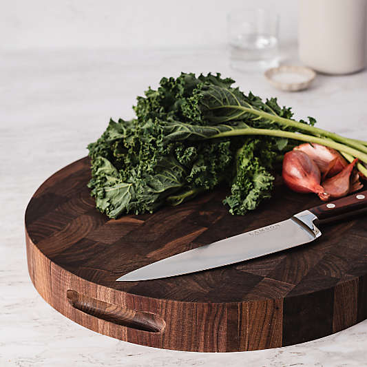 JK Adams Professional End Grain Walnut Round Cutting Board, 16"x2"