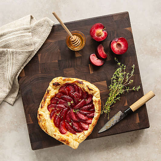 JK Adams Professional End Grain Walnut Square Cutting Board, 16"x16"x2"