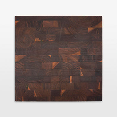 View JK Adams Professional End Grain Walnut Square Cutting Board, 16"x16"x2" details