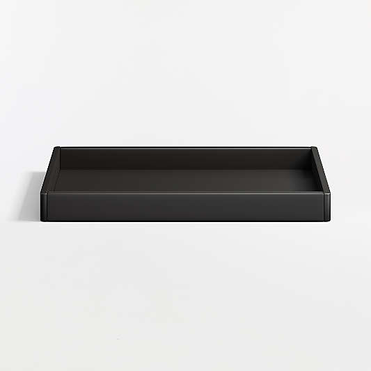 Jenny Lind Black Wood Baby Changing Table Topper