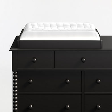 View Jenny Lind Black Wood Baby Changing Table Topper details