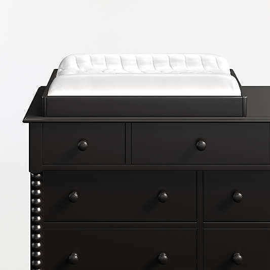 Jenny Lind Black Wood Baby Changing Table Topper