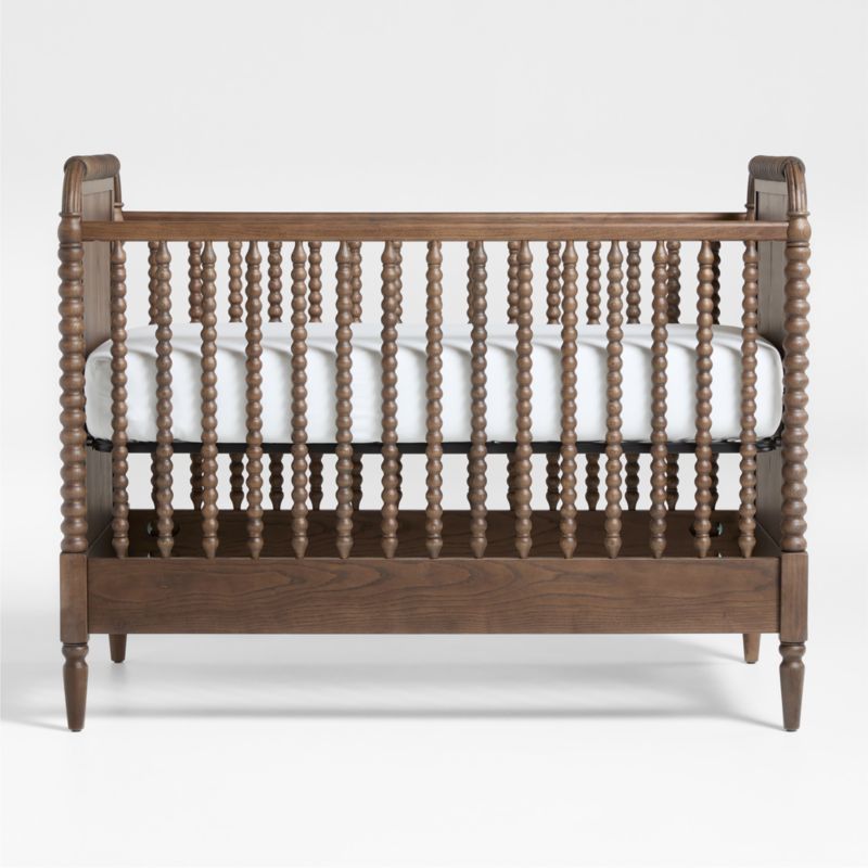 Jenny Lind Deep Brown Wood Spindle Convertible Baby Crib + Reviews ...