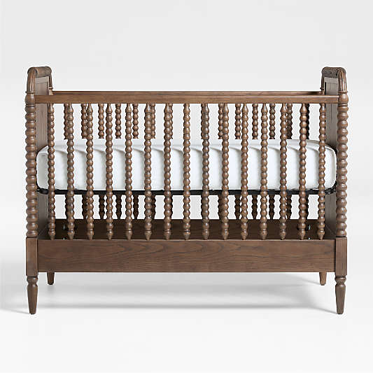 Jenny Lind Deep Brown Wood Spindle Convertible Baby Crib