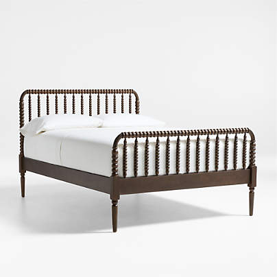 Jenny Lind Deep Brown Wood Spindle Kids Full Bed