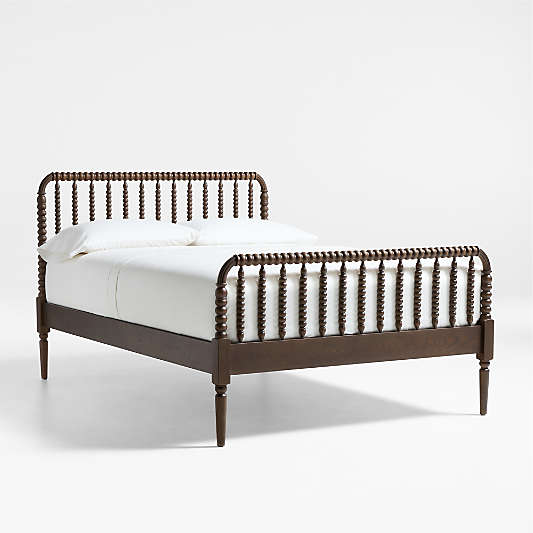 Jenny Lind Deep Brown Wood Spindle Kids Full Bed