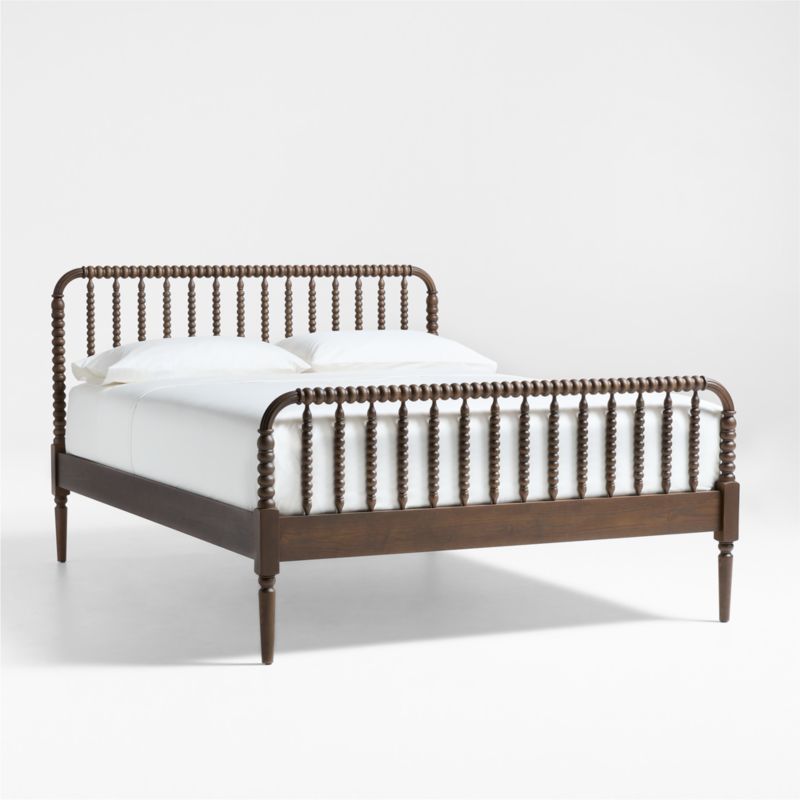 Jenny Lind Deep Brown Wood Spindle Kids Queen Bed - image 0 of 13