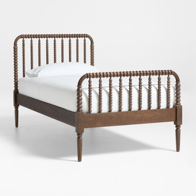 Jenny Lind Deep Brown Wood Spindle Kids Twin Bed - image 0 of 8