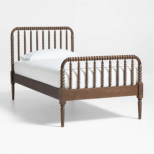 Jenny Lind Deep Brown Wood Spindle Kids Full Bed