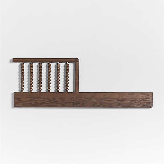 Jenny Lind Deep Brown Wood Spindle Toddler Bed Rail