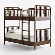 Jenny Lind Deep Brown Wood Spindle Kids Twin Bunk Bed