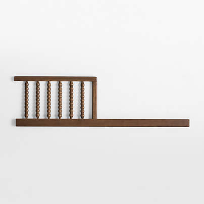 Jenny Lind Deep Brown Wood Spindle Storage Crib Toddler Bed Rail