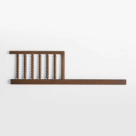 Jenny Lind Deep Brown Wood Spindle Storage Crib Toddler Bed Rail