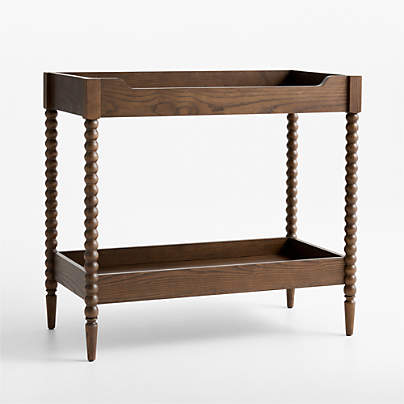 Jenny Lind Heirloom Deep Brown Wood Baby Changing Table