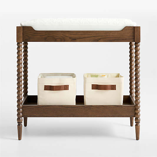 Jenny Lind Heirloom Deep Brown Wood Baby Changing Table