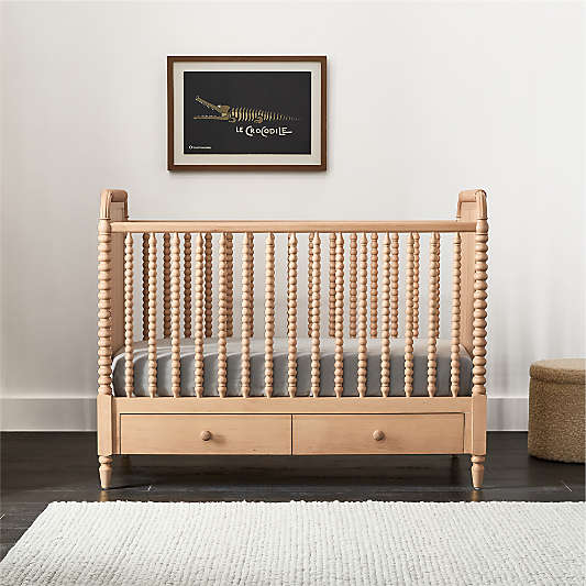 Jenny Lind Heirloom Maple Wood Convertible Storage Crib