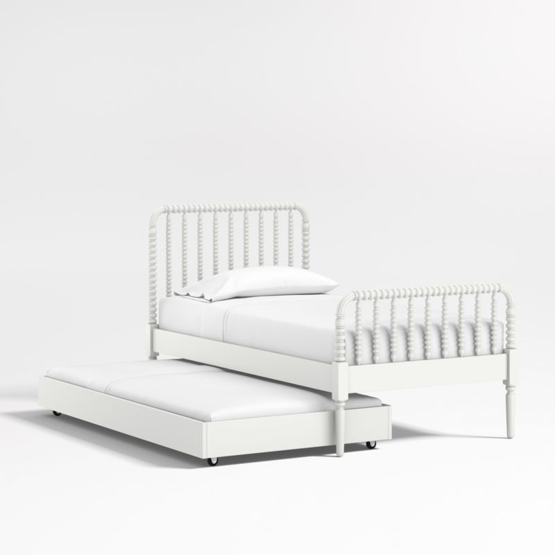 Jenny Lind White Wood Spindle Kids Twin Bed with Trundle - image 0 of 4