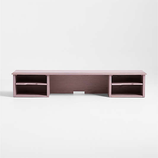 Jenny Lind Dyed Lilac Rose Wood Spindle 3-Drawer Kids Desk Hutch