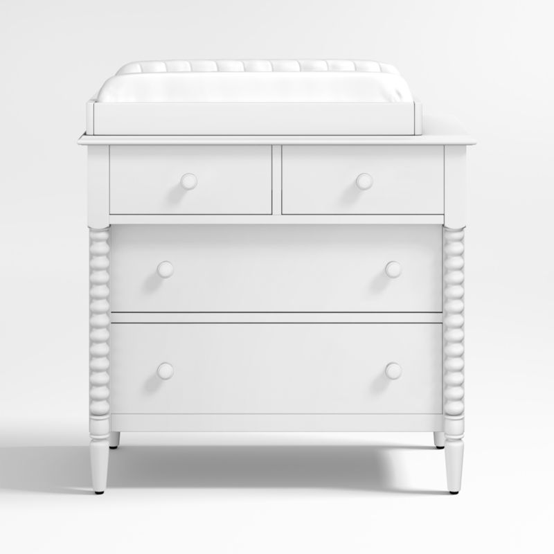 Jenny Lind White Wood Narrow Kids Dresser and Changer Table Topper - image 0 of 7