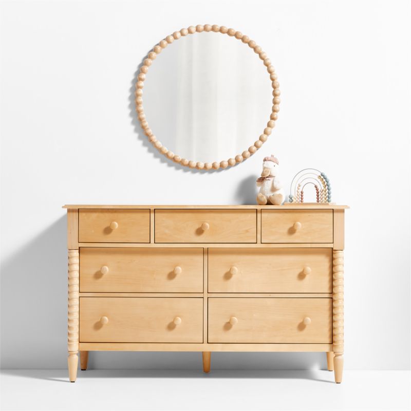 Jenny Lind Maple Wood Round Kids Wall Mirror + Reviews | Crate & Kids ...