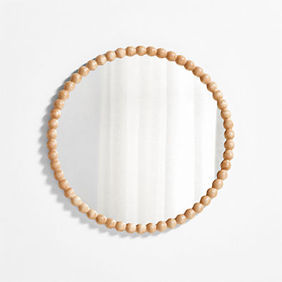 View Jenny Lind Maple Wood 30" Round Kids Wall Mirror details