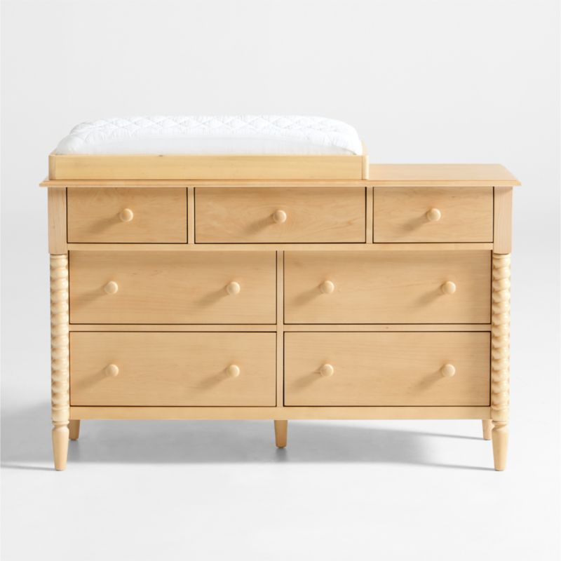 Jenny Lind Maple Wood Wide Kids Dresser and Changer Table Topper - image 0 of 16