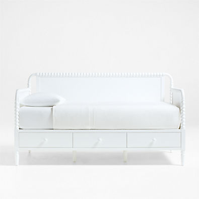 View Jenny Lind White Wood Spindle Kids Daybed With Storage details