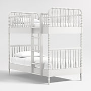 Jenny Lind White Wood Spindle Kids Twin Bunk Bed