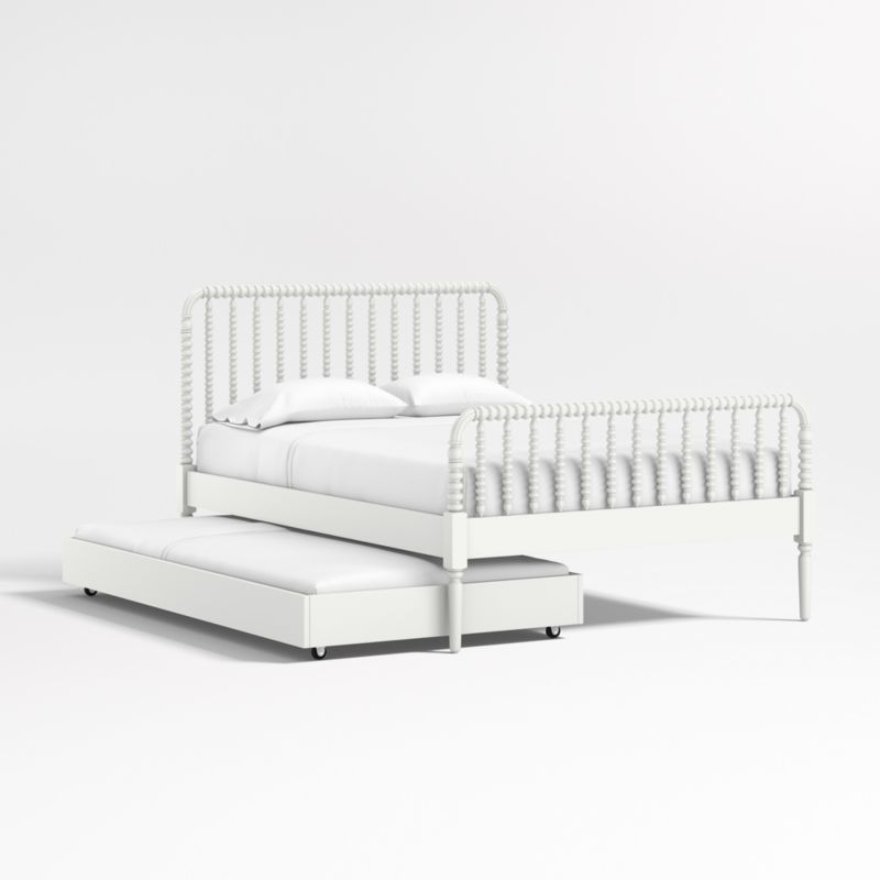 Jenny Lind White Wood Spindle Kids Full Bed with Trundle - image 0 of 4