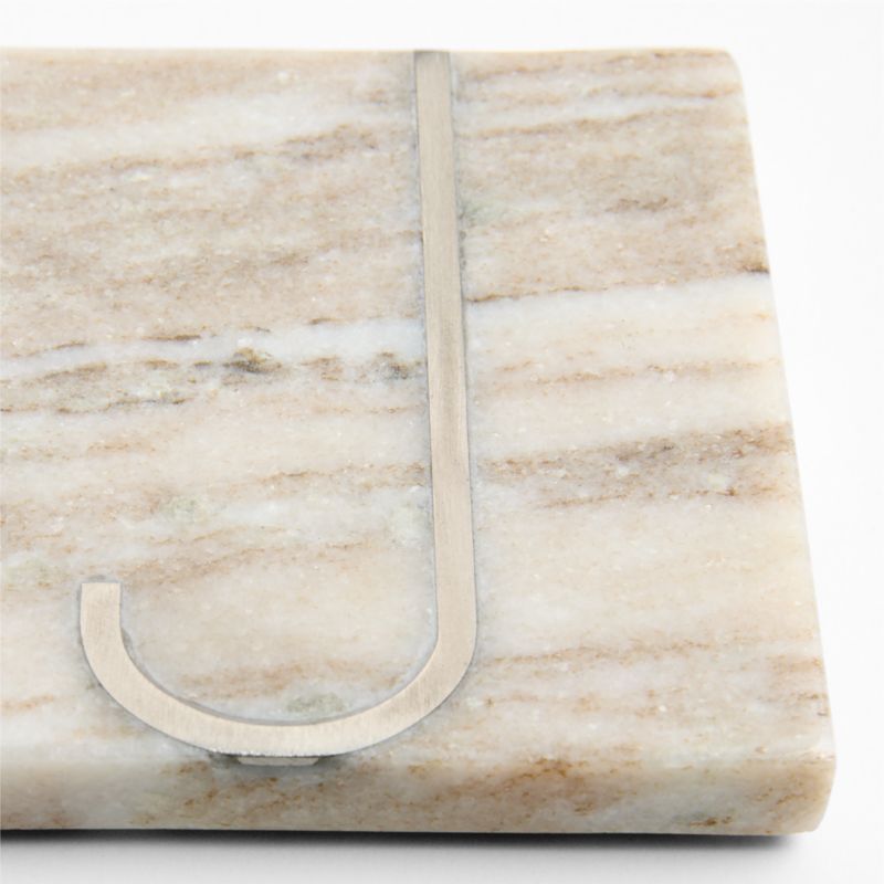 Tuscan Kitchen Marble "J" Monogram Coasters, Set of 4 - image 2 of 4