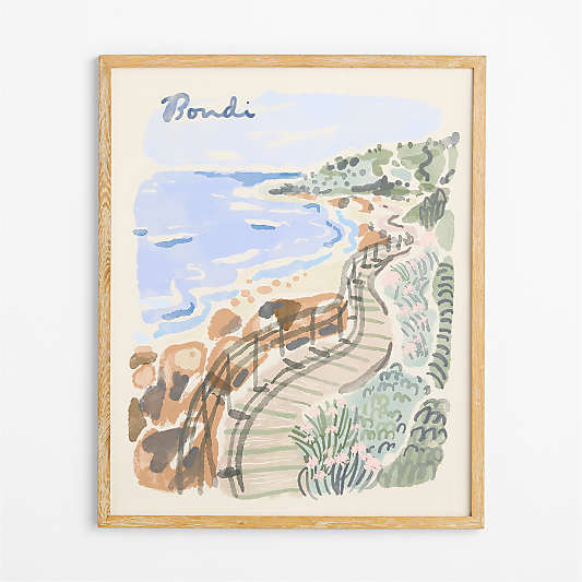 Bondi Beach by Jimmy Thompson 26" x 32" Wall Art Print and Frame