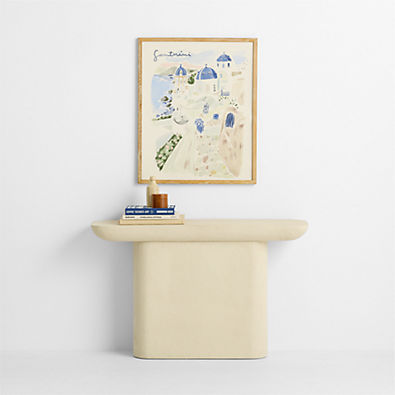 View Santorini by Jimmy Thompson 26" x 32" Wall Art Print and Frame details