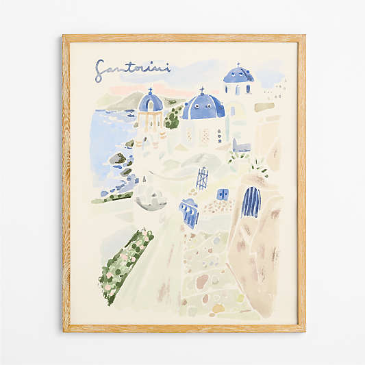 Santorini by Jimmy Thompson 26" x 32" Wall Art Print and Frame