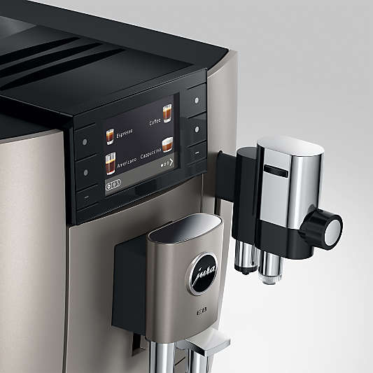 JURA ® E8 Automatic Espresso Machine in Midnight Silver