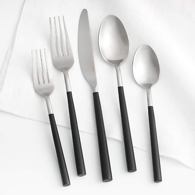 Jett 20Piece Flatware Set + Reviews Crate & Barrel
