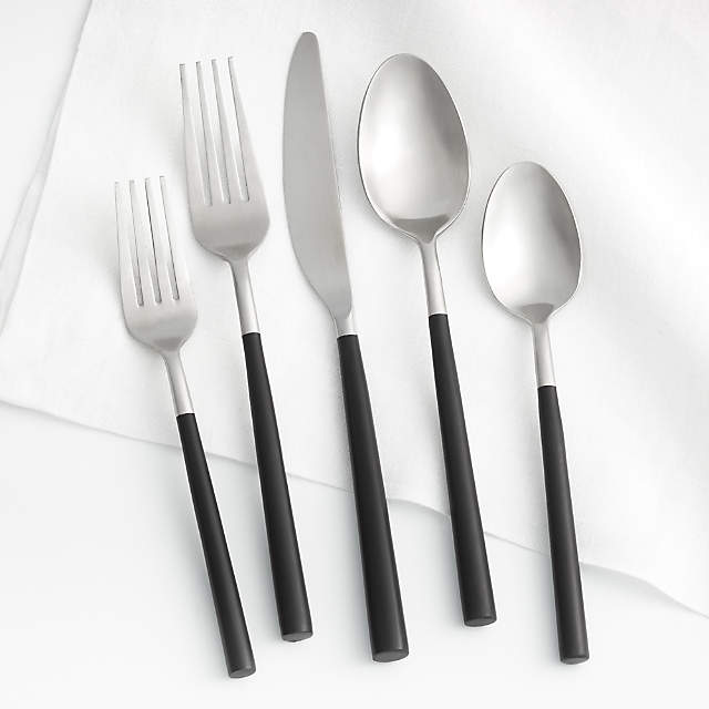 Black Handle Flatware - Foter