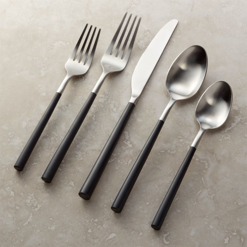 Jace 5-Piece Black Handle Flatware Place Setting - image 6 of 9