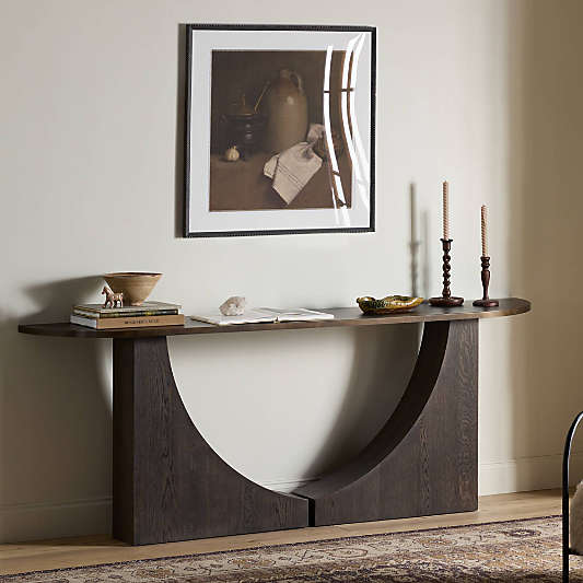 Jace Dark Brown Wood & Iron 84" Console Table