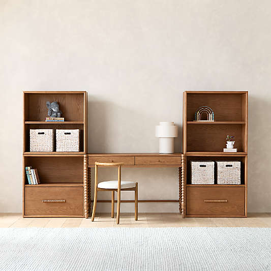 Jack 108" Hazelnut Ash Wood Kids Workspace Suite