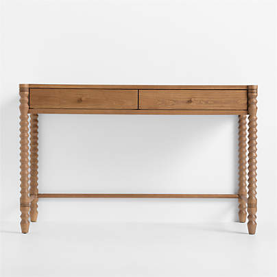 Jack Hazelnut Ash Wood Kids Desk with Drawer