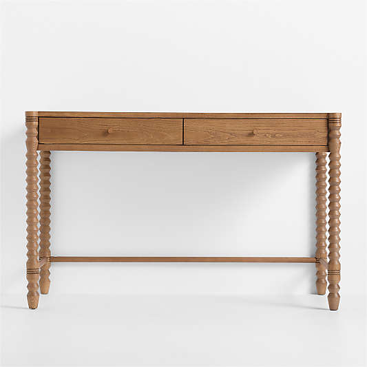 Jack Hazelnut Ash Wood Kids Desk with Drawer