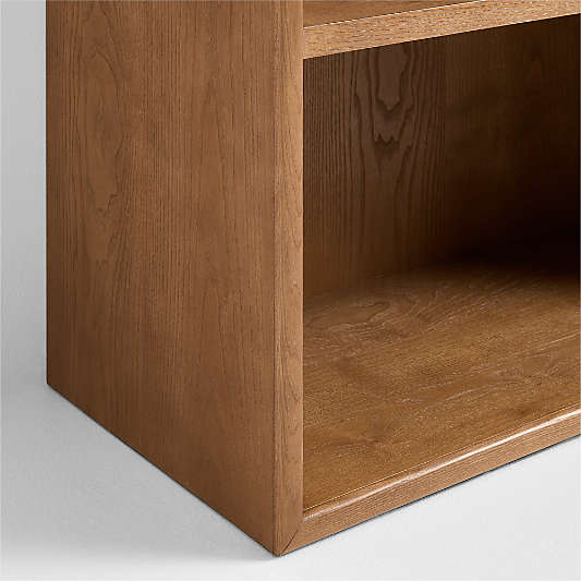 Jack 30" Hazelnut Ash Wood Modular Kids Open Bookcase