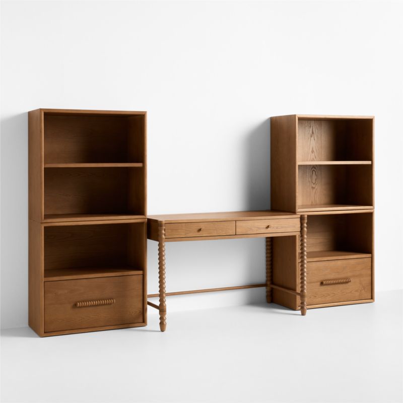 Jack Hazelnut Ash Wood Kids Workspace Suite - image 2 of 5