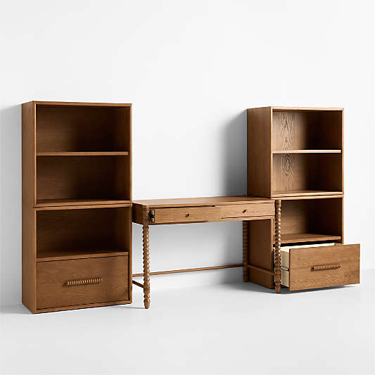 Jack 108" Hazelnut Ash Wood Kids Workspace Suite